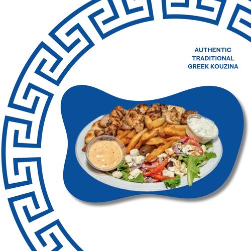 Souvlaki Platter at Marathon Deli